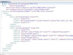 Example of dialog box (xul syntax)