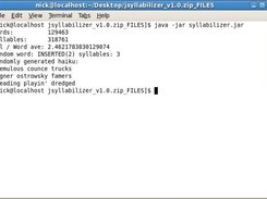 The main class running from the console on Linux