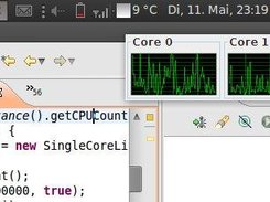 A simple widget displaying the load on both cores 