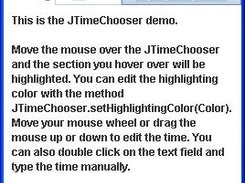 This is the JTimeChooser demo