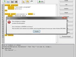 Showing an error.