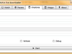 Recording tab (rtmpdump controls). (advanced interface, the only available for the moment)