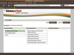 Screenshot Pre-Relase saxoprint juddiv3 browser for jBossESB