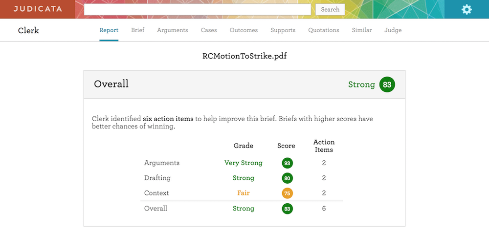 Judicata Clerk Screenshot 1