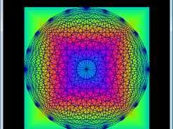 Square color wave with mandala demo