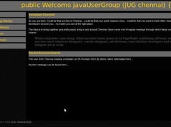 The Java User Group, Homescreen