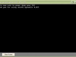 System shutdown, a freindly message displays