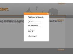 Add new page to website based on specified template