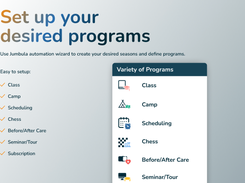 Use the Jumbula automation wizard to create your desired seasons and define programs.