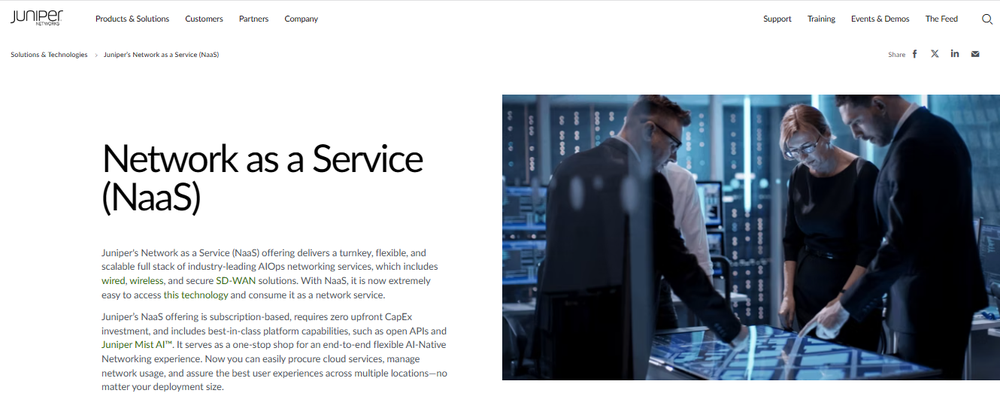 Juniper Network as a Service (NaaS) Screenshot 1