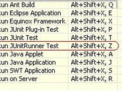 Key binding help popup when editor points to a TestCase