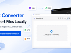 Just Converter local file converter for Windows with video, audio, image, HEIC, and PDF tools.