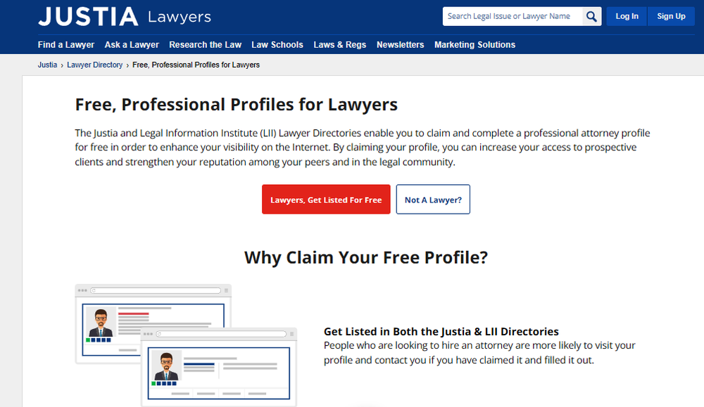 Justia Screenshot 1