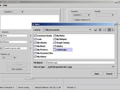 Server Panel opening a previously saved list of questions
