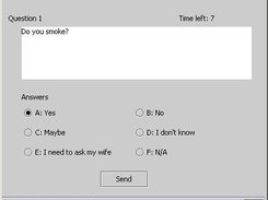 Client with 7 seconds left to answer a question