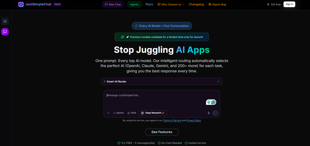 JustSimpleChat Screenshot 1
