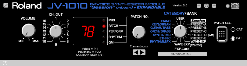Roland - JV-1010 | 64-Voice Synth Module