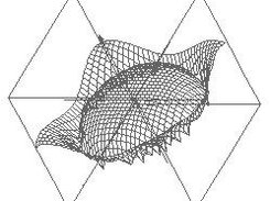 Wireframe model of an explicit surface created by jvisual3d