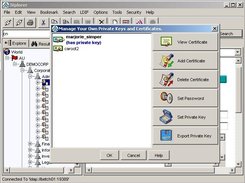 The JXplorer GUI to the java keystore