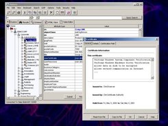 Data table with entry details and plug-in attribute editors