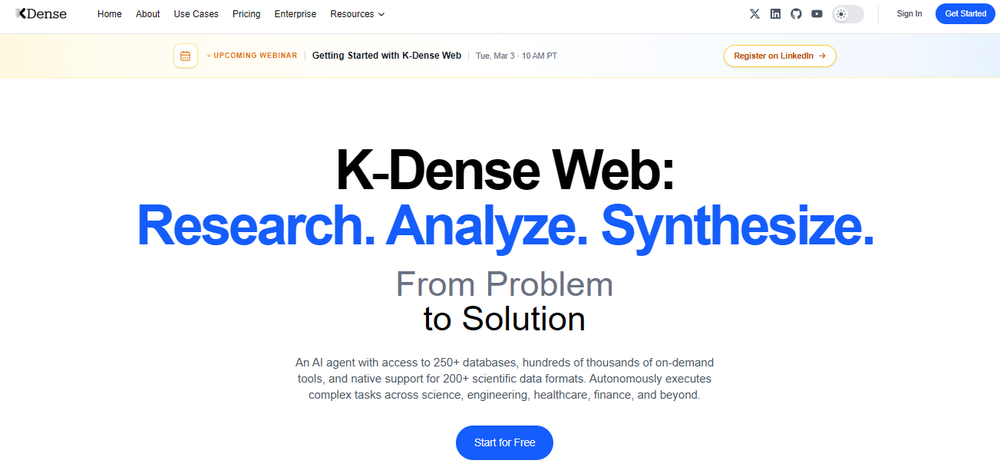 K-Dense Web Screenshot 1