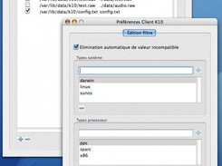 Datas edition and Preferences window (filters) [client-osx]