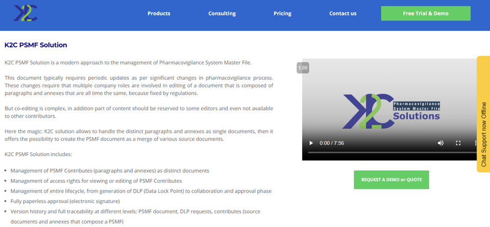 K2C PSMF Solution Screenshot 1