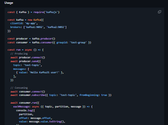KafkaJS Screenshot 1