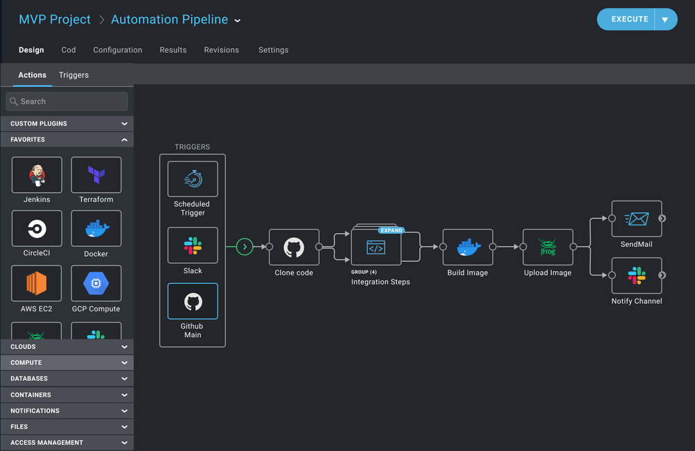 Drag & drop automation designer