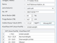 Kalkulator IMT (Asia-Pasifik) di Lubuntu 24.04