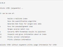 Usage commands