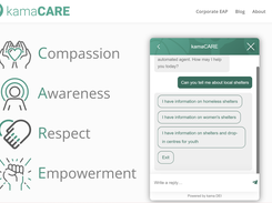 KamaCare using Kama DEI's Conversational AI Multiple Solutions 
