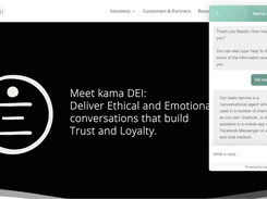 Kama.ai Conversational AI Front End Example Utterance