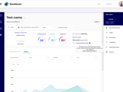 Kameleoon Result's page and Opportunity Detection