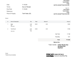 Invoice Format 1