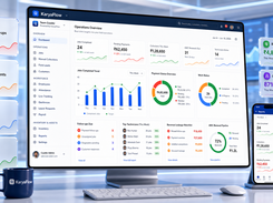 KaryaFlow reporting and visibility dashboard showing job trends, pending payments, follow-up risks, renewals, technician performance, and operational insights.
