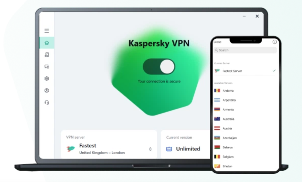 Kaspersky VPN Secure Connection Screenshot 1