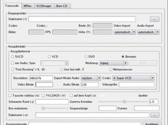 Main screen of kavi2svcd (german)