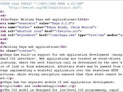 Kaya webapps generate good quality HTML source