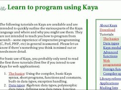 The Kaya website provides API references and tutorials