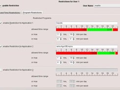 configuration screen for Applications