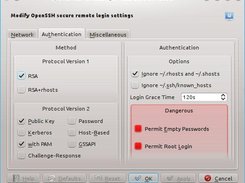 Authentication related settings