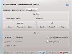 Miscellaneous settings