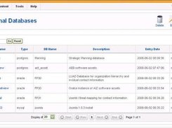 Admin Component - External Database List