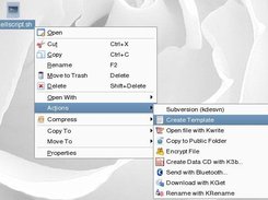 Create Template Service Menu