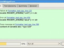 Standalone application: the test incidents page