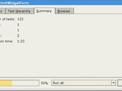 Standalone application: the test summary page