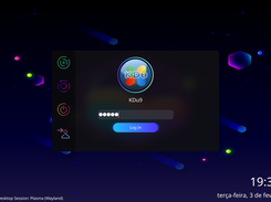 Tela de Login do KDu 9