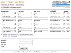 Database selection for multiple lists