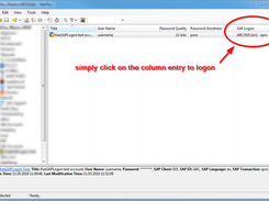 Click on SAP Logon column to logon